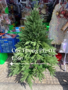 Cây Thông PE 3 Loại Lá 1m8 - Cây tự động