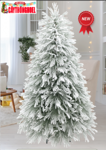 Cây Thông PE Lá Rủ Phủ Tuyết 2m4