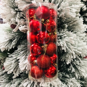 Hộp châu bóng mờ kim tuyến 60li 24 trái đỏ