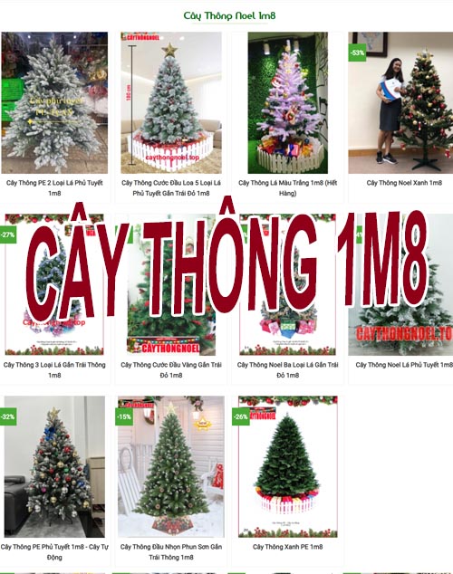 Cây Thông Noel 1m8