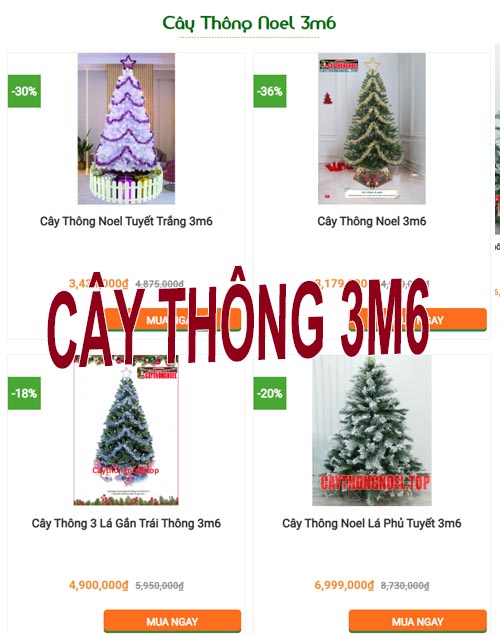 Cây Thông Noel 3m6